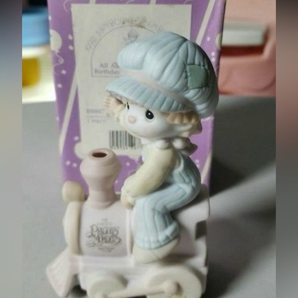1992 Precious Moments "All Aboard for Birthday Club Fun"